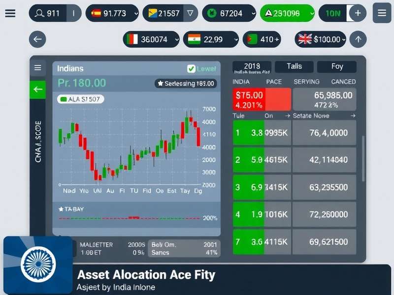 Asset Allocation Ace game screenshot showing Indian stock market simulation
